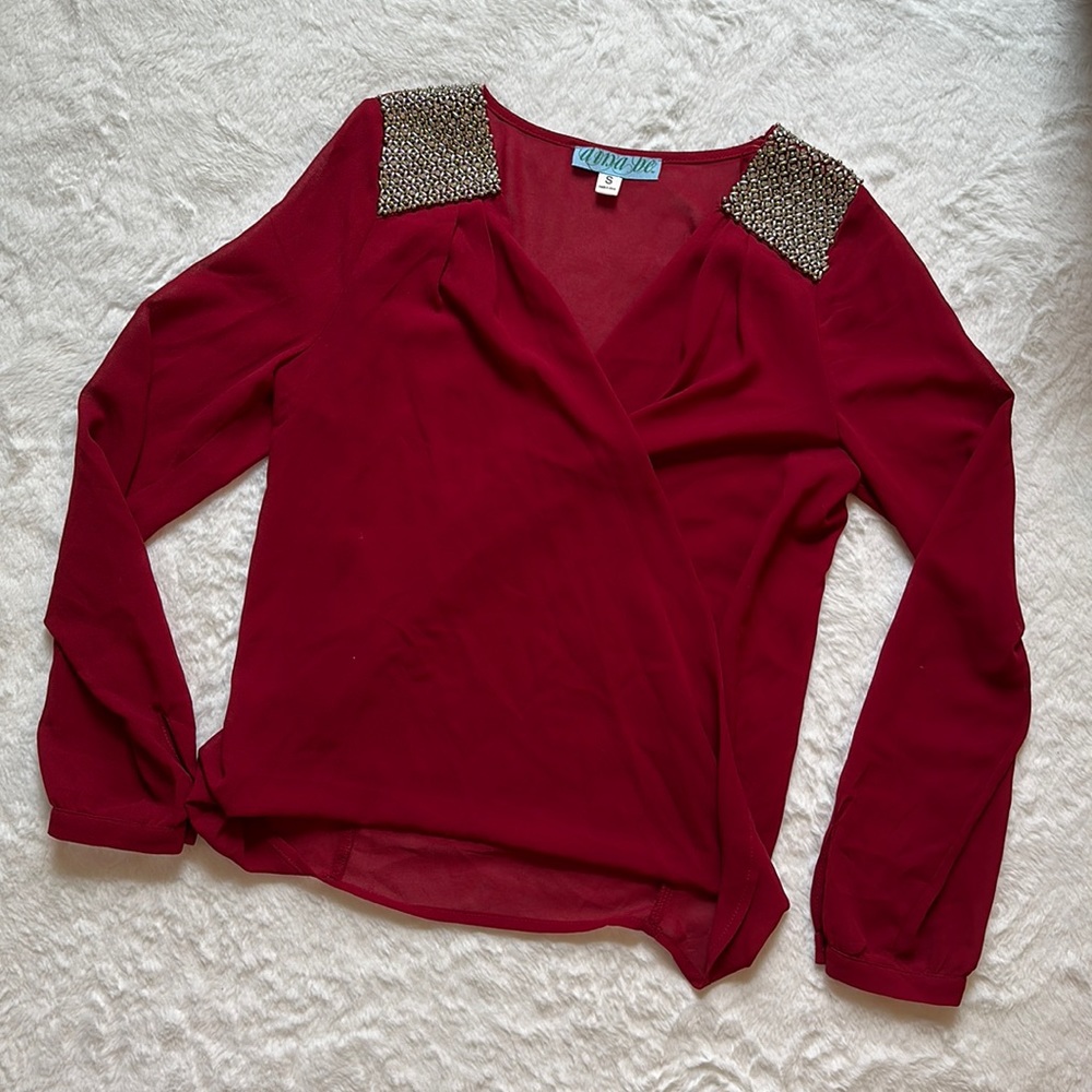 Dina Be Red Blouse (Francesca’s)